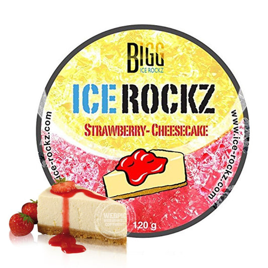 Bigg Ice Rockz Strawberry Cheesecake 120gr – Nicotinevrije Dessert Shisha Smaak
