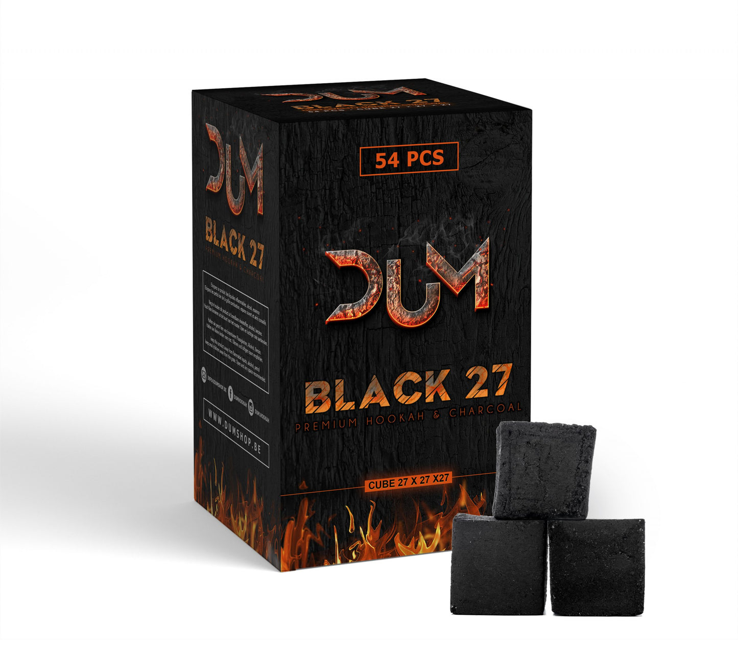Dum 27mm Black Kolen 20 KG - Shisha Smaak