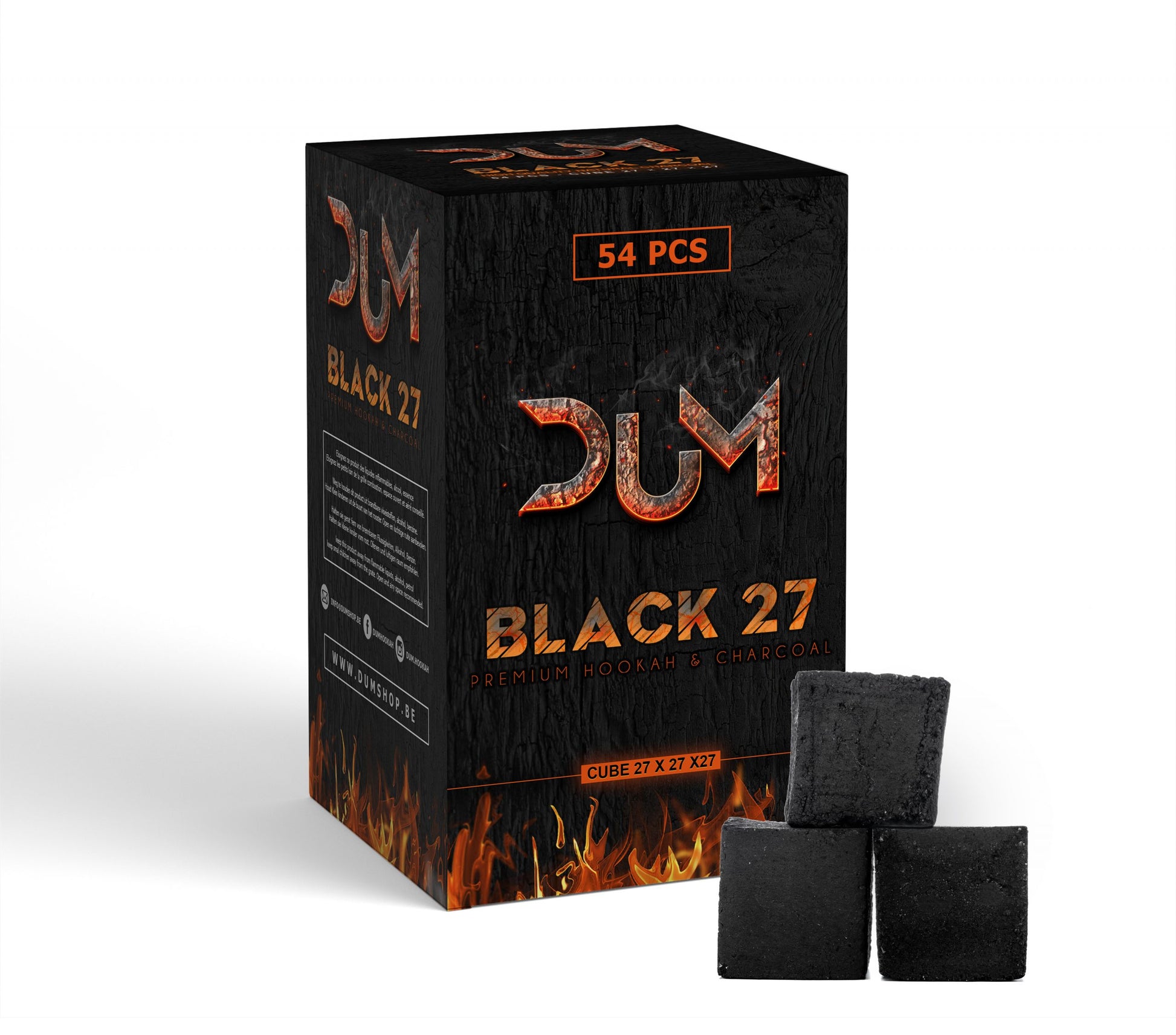 Dum 27mm Black Kolen 20 KG - Shisha Smaak