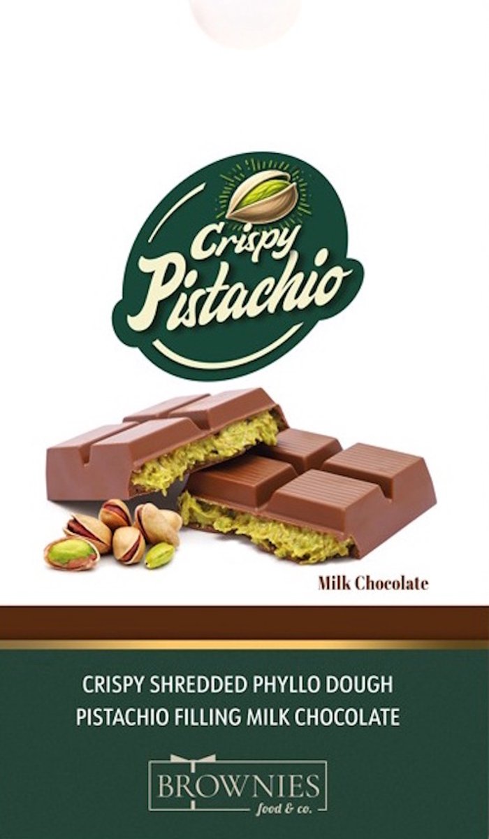 Dubai Chocolade XXL - 70% Pistache & Knafeh - 210 Gram - Extra Crunchy Dubai Reep - EXTRA GEVULD - PURE Chocola