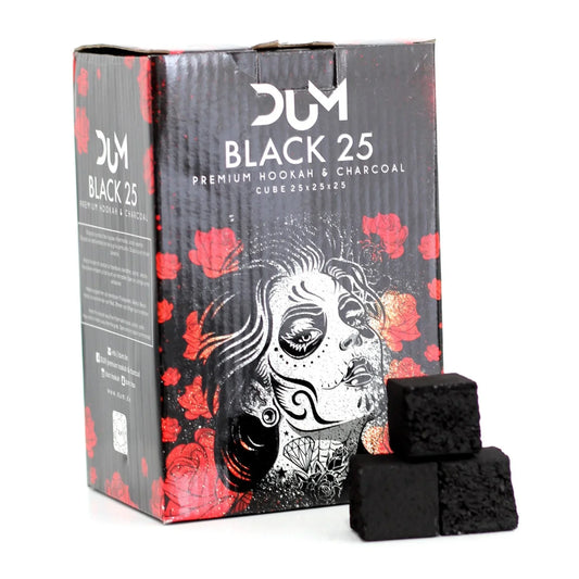 Dum 25mm Black Kolen 1 KG - Shisha Smaak
