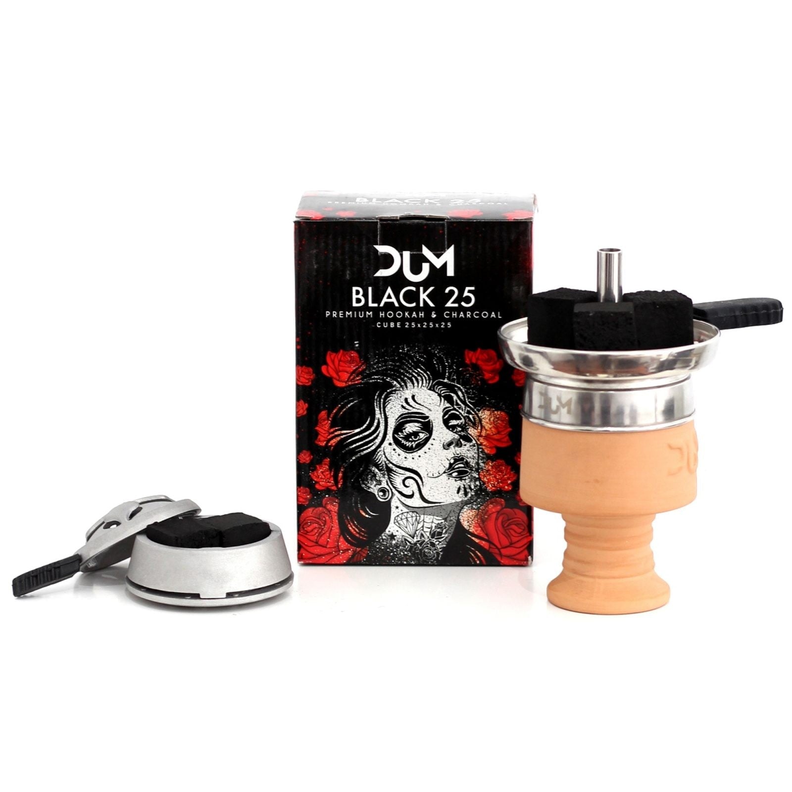 Dum 25mm Black Kolen 1 KG - Shisha Smaak