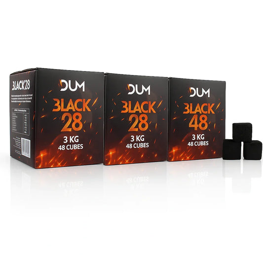Dum 28mm black kooltjes 3KG - Shisha Smaak