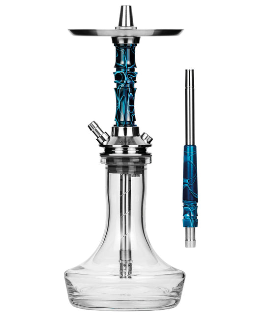 Moze Breeze Pro – Wavy Frosted hookah met matglazen vaas en compact design