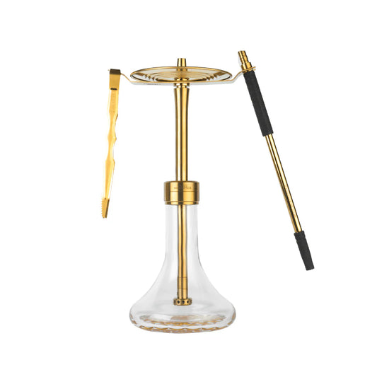 Mr.Eds E24 Big Boss Pro X4 Titanium – luxe roestvrijstalen hookah shisha met titanium afwerking