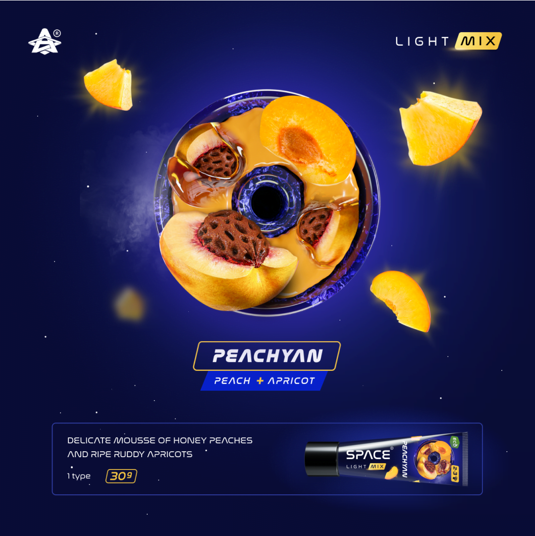 Space Smoke Peachyan 30gr - Shisha Smaak