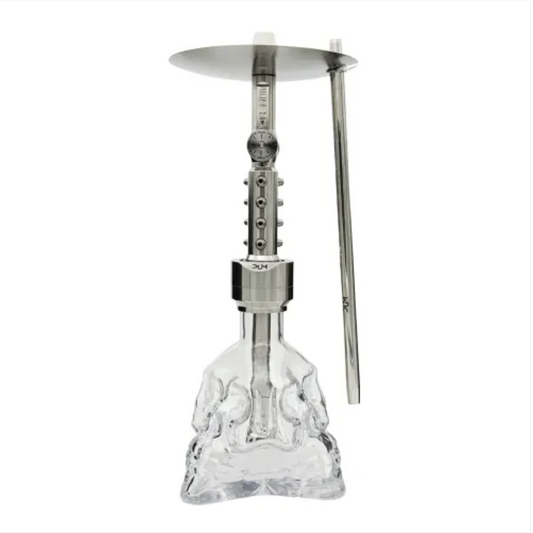 DUM Phillip P Silver Flame – Stijlvolle Waterpijp met Zilverkleurig Vlamdesign