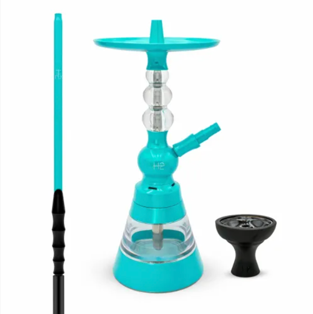 H2 Rayka Black Waterpijp – Luxe Shisha met Horizontaal Blow Off Systeem