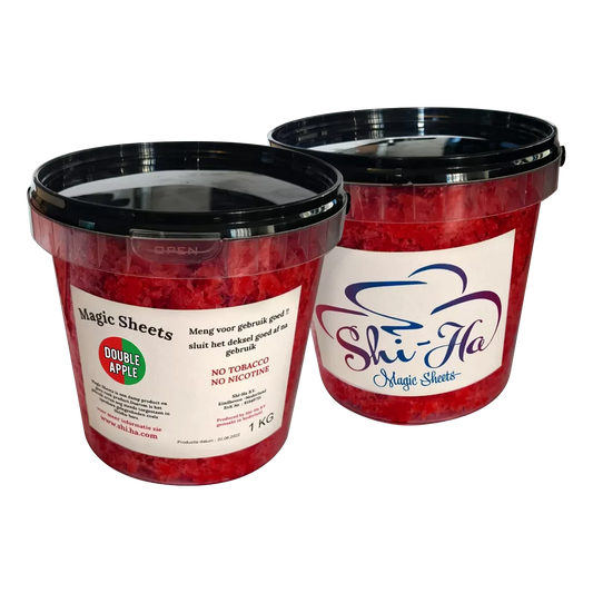 Shi-Ha Double Apple 1kg – Waterpijptabak zonder nicotine | Alternatief voor Al Fakher Two Apples - Shisha Smaak