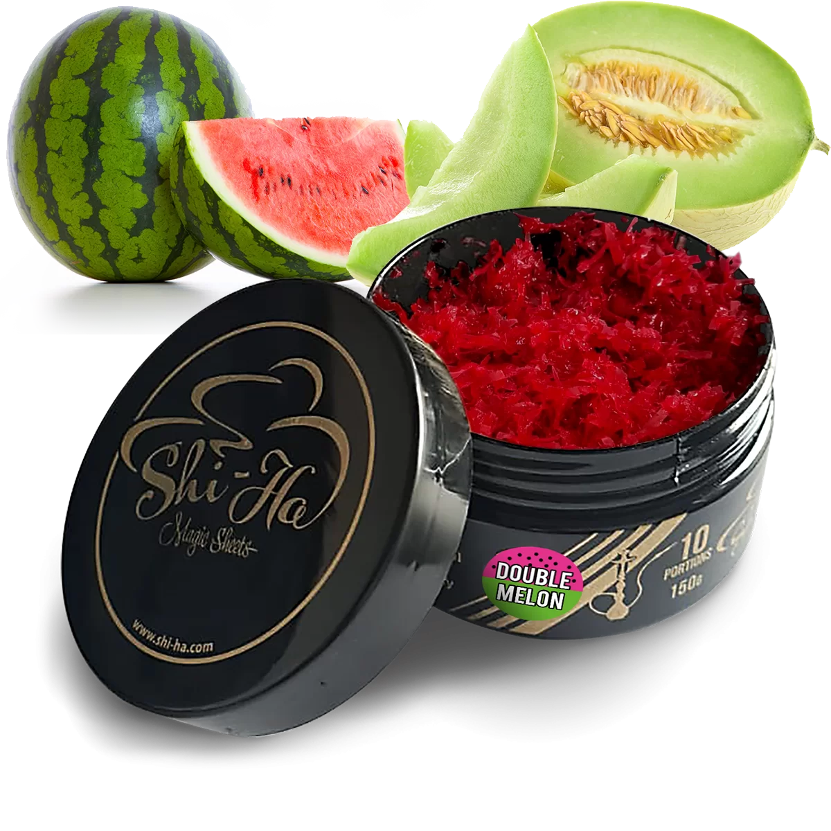 Shi-Ha Double Melon 150g – alternatief voor Adalya Double Melon, fruitig met watermeloen en honingmeloen