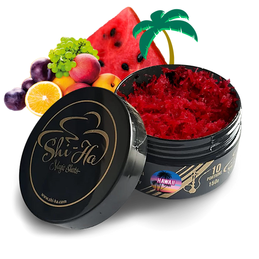 Shi-Ha Hawaii 150g waterpijptabak zonder nicotine – alternatief voor Adalya Hawaii met tropisch fruit en munt