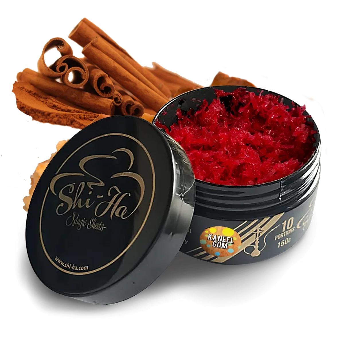 Shi-Ha Kaneel Gum 150g – Waterpijptabak zonder nicotine | Alternatief voor Adalya of Al fakher Cinnamon Gum / Kauwgom Kaneel - Shisha Smaak