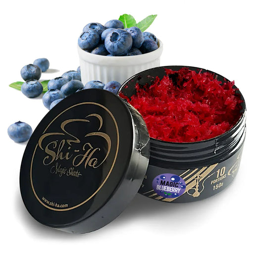 Shi-Ha Magic Blueberry 150g – Waterpijptabak zonder nicotine | Alternatief voor Adalya Blue Ice - Shisha Smaak