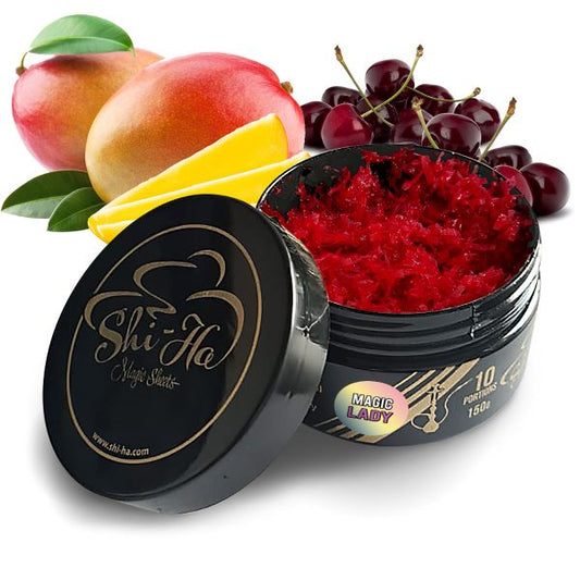 Shi-Ha Magic Lady 150g waterpijptabak zonder nicotine – alternatief voor Adalya Lady Killer met mango, meloen en mint

