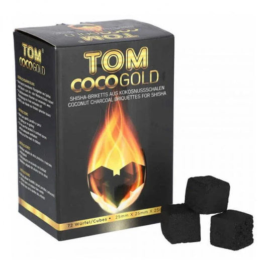 Tom Cococha Gold 25mm Kolen 1 KG - Shisha Smaak