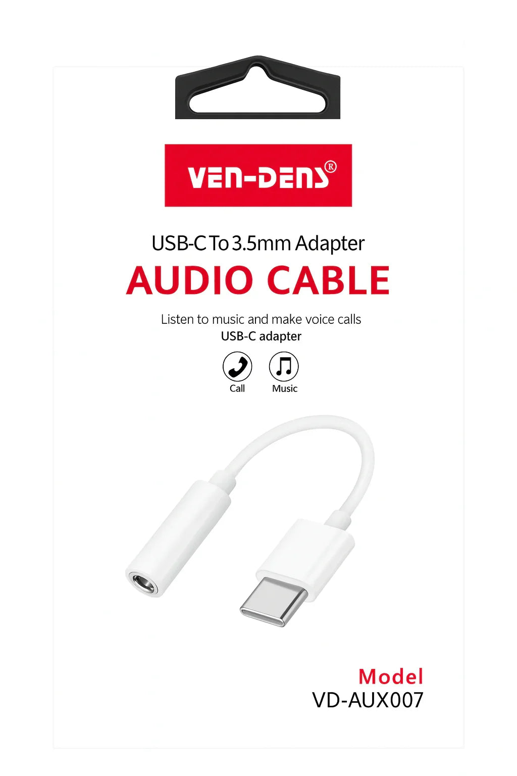 Ven-Dens USB-C naar 3.5mm Adapter – Audio Kabel voor Hoofdtelefoon & Oortjes - Shisha Smaak