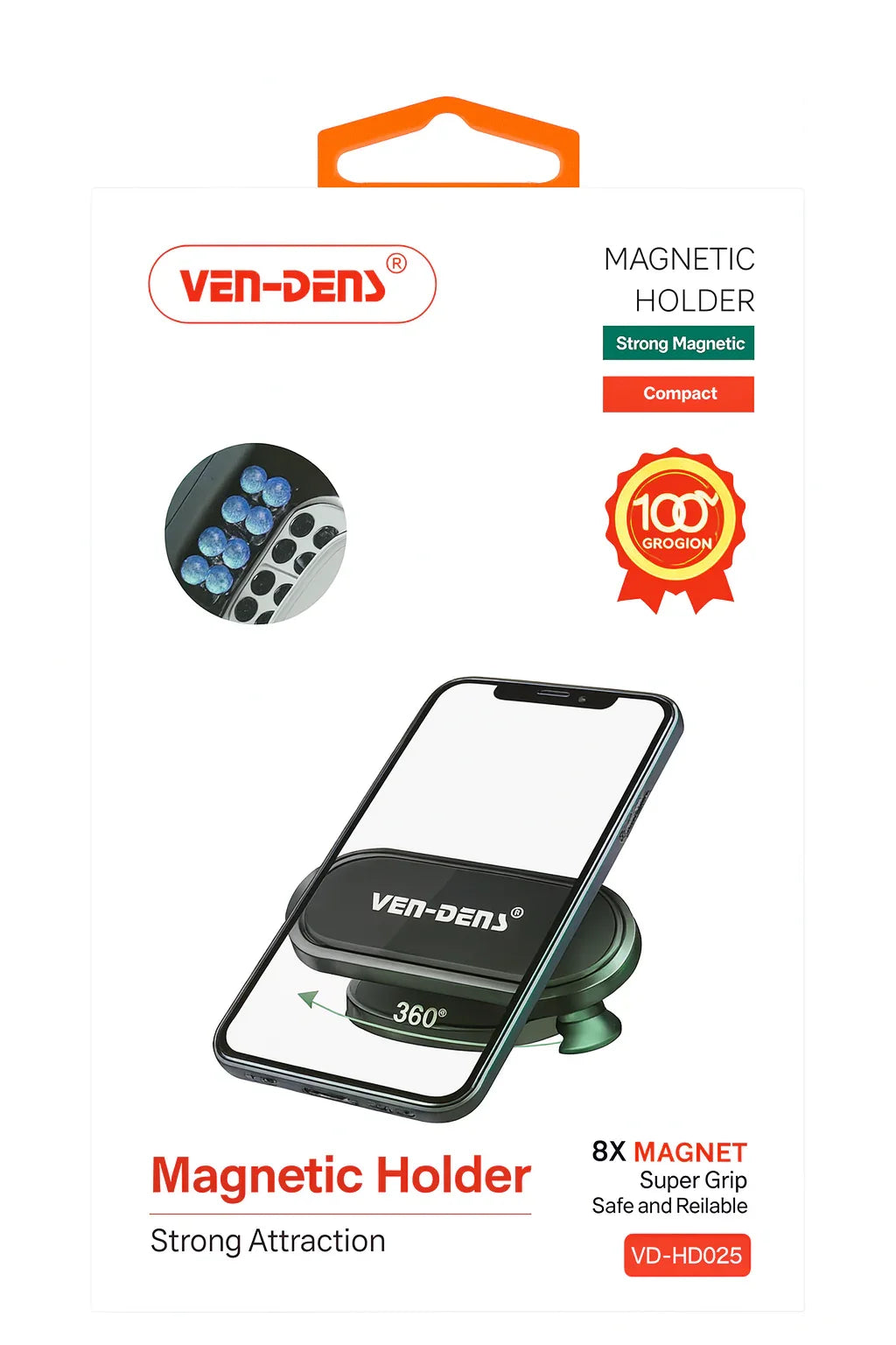 Ven-Dens Magnetic Phone Holder – 8x Sterke Magneet, Super Grip & 360° Draaibaar - Shisha Smaak
