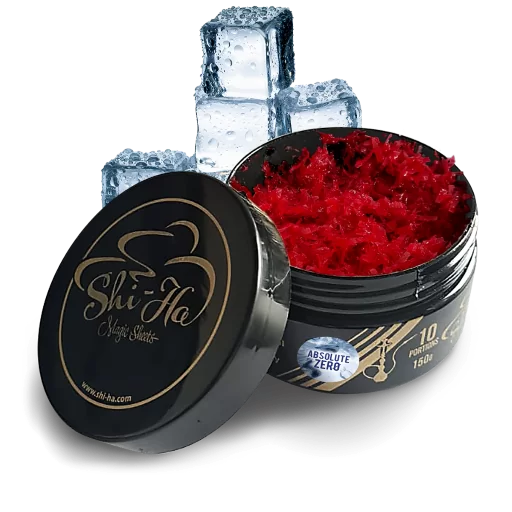 Shi-Ha Absolute Zero 150gr – nicotinevrij alternatief voor Adalya Ice. IJzig frisse mentholsmaak voor waterpijp.
