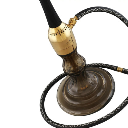 Amir’s INDI V3.0 luxe shisha met houten afwerking en glazen bowl