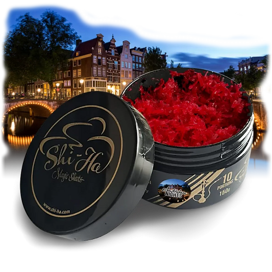 Shi-Ha Amsterdam Nights 150gr – Waterpijptabak zonder nicotine | Alternatief voor Adalya Baku Nights - Shisha Smaak