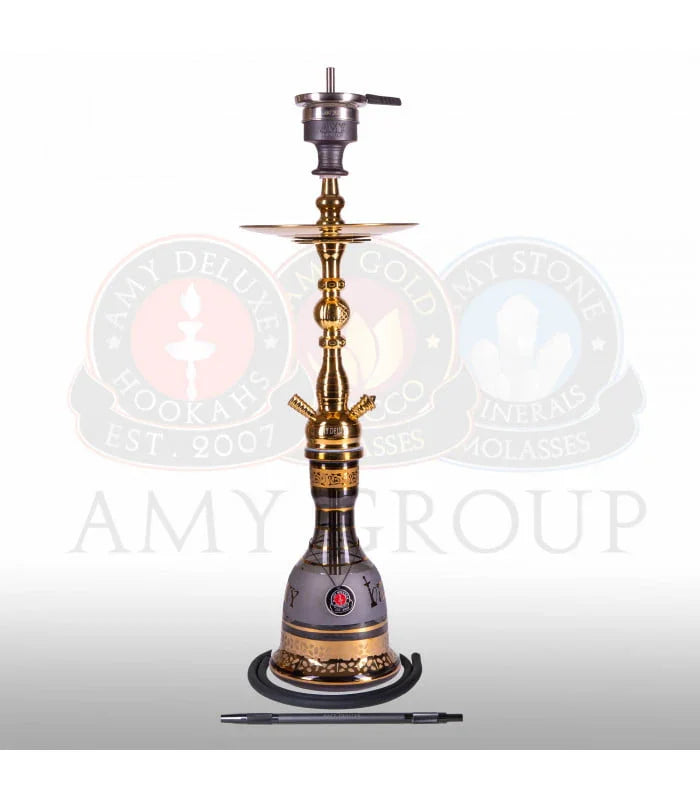 Amy Deluxe 088.01 Kura luxe Arabische waterpijp 79 cm messing en glas