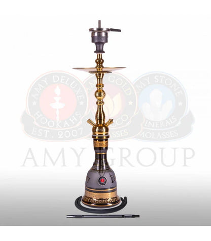 Amy Deluxe 088.01 Kura luxe Arabische waterpijp 79 cm messing en glas