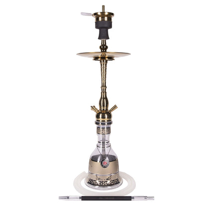 Amy Deluxe 091.01 Goud – luxe gouden waterpijp met kristalglas en roestvrij staal