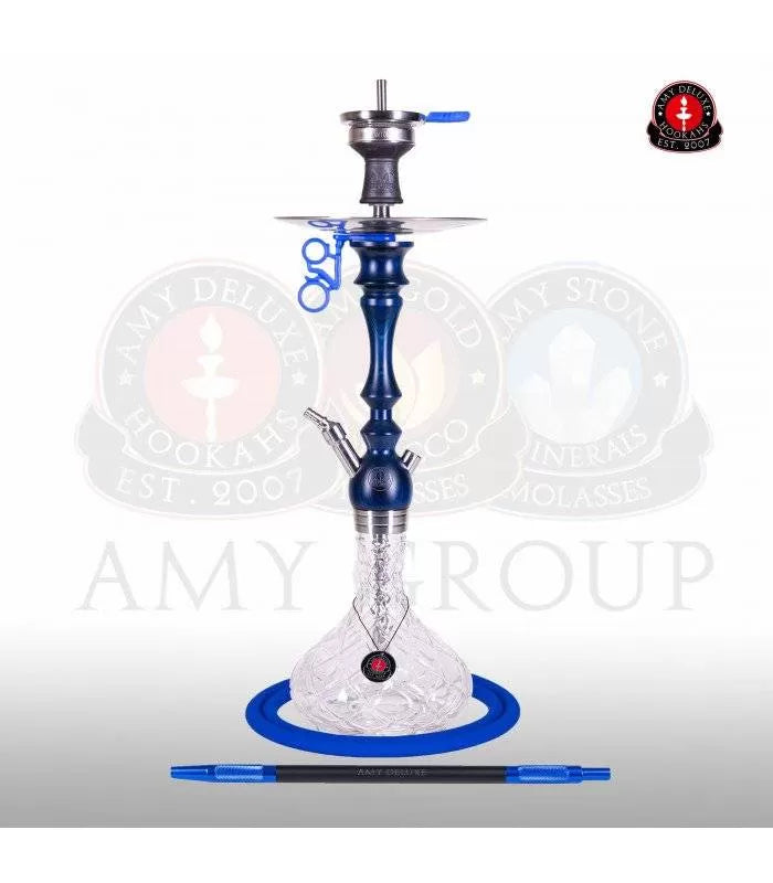 amy deluxe 101.02 blauw waterpijp 