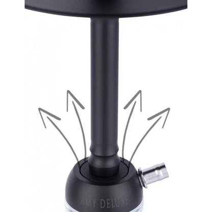 Amy Deluxe Alu Joy S Goud – premium gouden shisha waterpijp met glasvaas