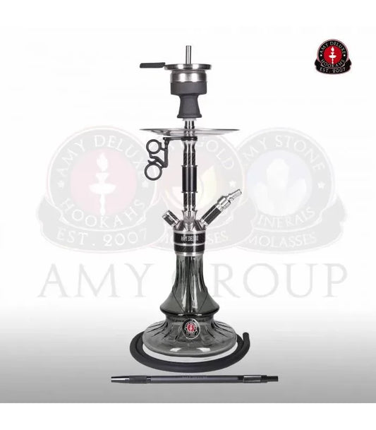 Amy Deluxe SS26.02 Zwart – Moderne Waterpijp met RVS & Minimalistisch Design - Shisha Smaak