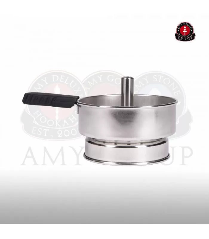 Amy Deluxe Hotscreen Zilver – Luxe Shisha Warmteverdeler | Perfect Warmtebeheer voor Waterpijp - Shisha Smaak
