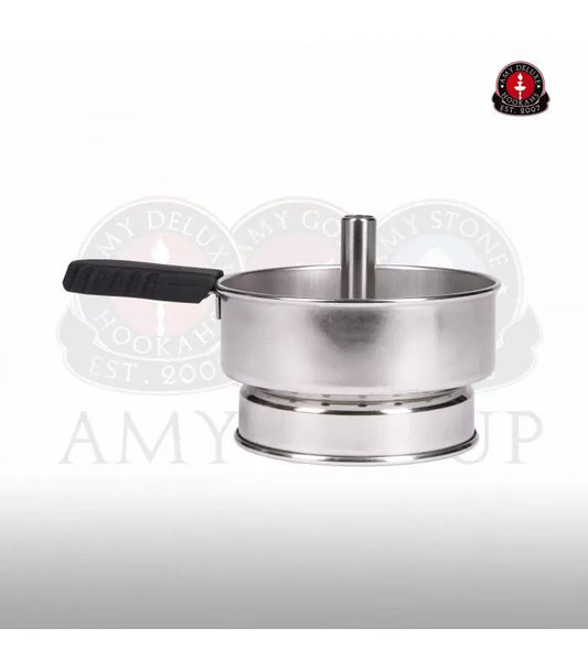 Amy Deluxe Hotscreen Zilver – Luxe Shisha Warmteverdeler | Perfect Warmtebeheer voor Waterpijp - Shisha Smaak