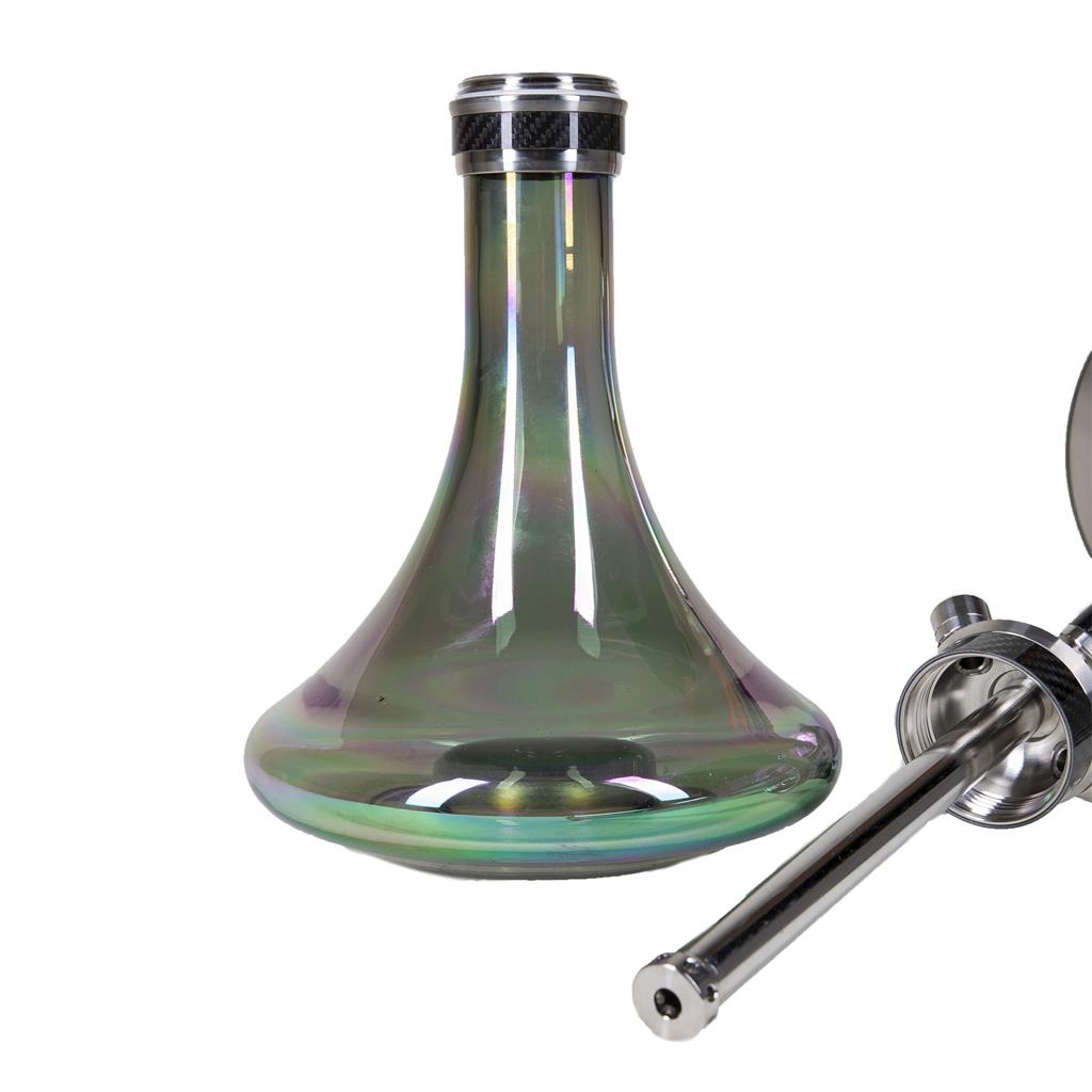 Amy Deluxe SS21.01 Carbonica Force R vaas – originele glazen waterpijpvaas met schroefsysteem en carbon design