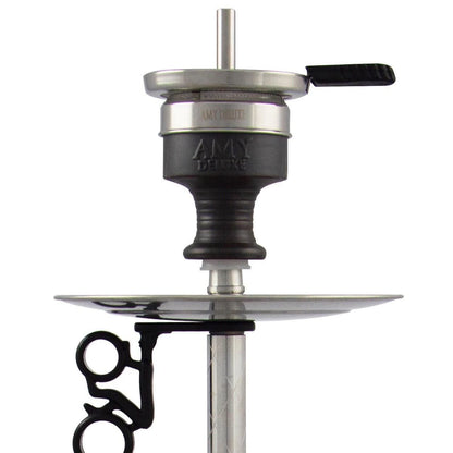 Close-up van roestvrijstalen schacht van Amy Deluxe SS23.02 Zwart