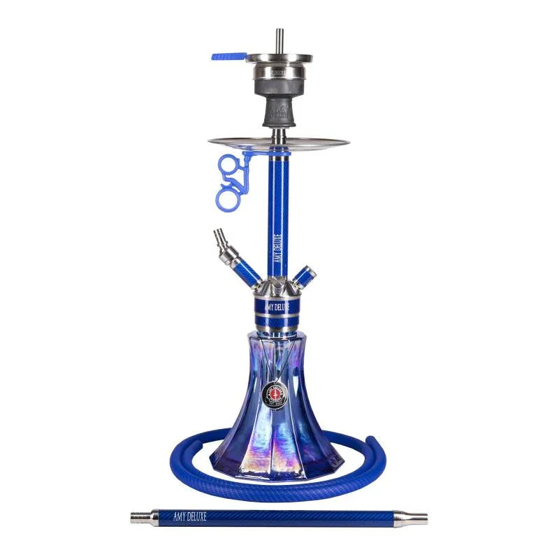 Amy Deluxe SS22.02 Blue – RVS Waterpijp in Koningsblauw Design - Shisha Smaak