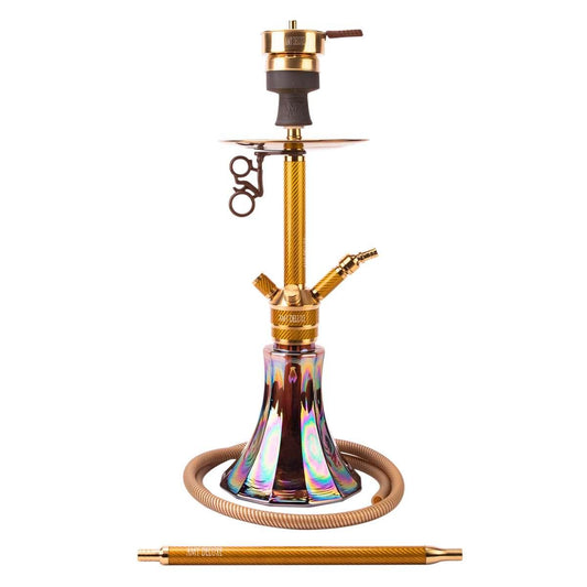 Amy Deluxe SS22.02 Gold – Luxe RVS Waterpijp in Gouden Afwerking - Shisha Smaak