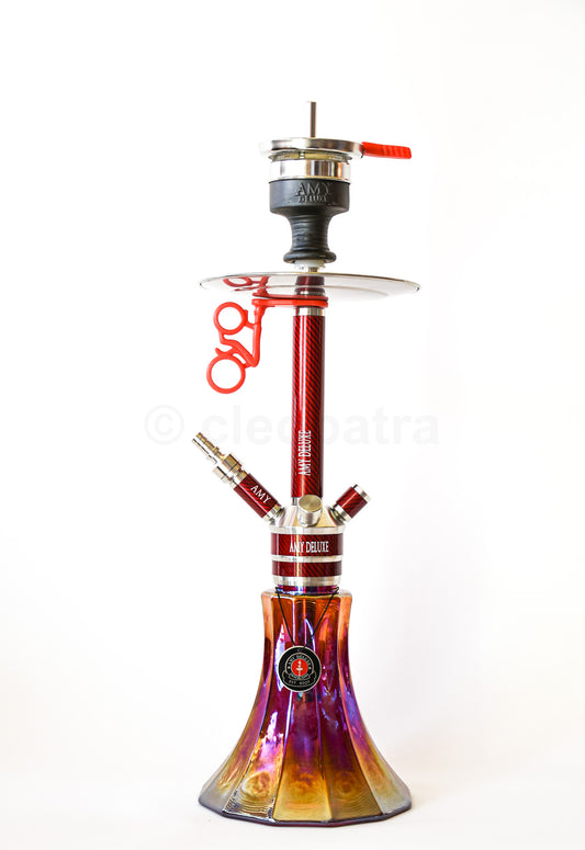 Amy Deluxe SS22.02 Red – RVS Waterpijp met Dieprode Glans