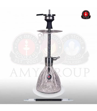 Amy Deluxe SS23.02 Signature S – Luxe RVS Waterpijp met Steen Tabakskop - Shisha Smaak