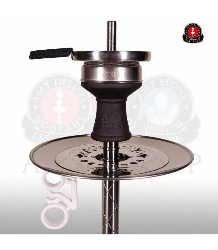Amy Deluxe SS23.02 Signature S – Luxe RVS Waterpijp met Steen Tabakskop - Shisha Smaak