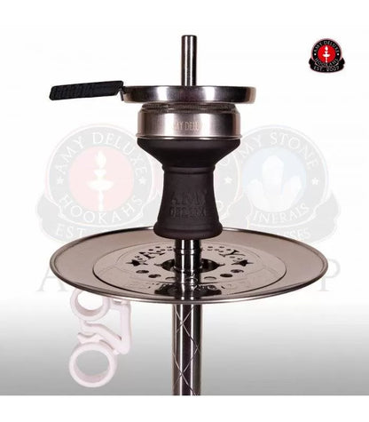 Amy Deluxe SS23.02 Signature S – Luxe RVS Waterpijp met Steen Tabakskop - Shisha Smaak