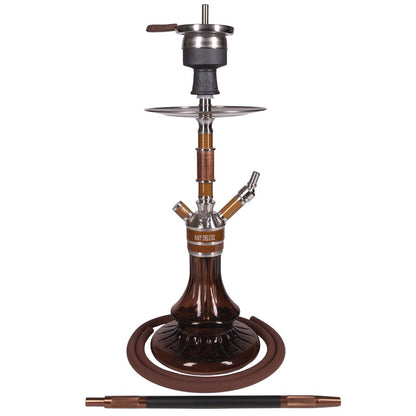 amy deluxe ss26.02 carbonica solid s bruin shisha 60cm compleet set met bowl, slang en accessoires