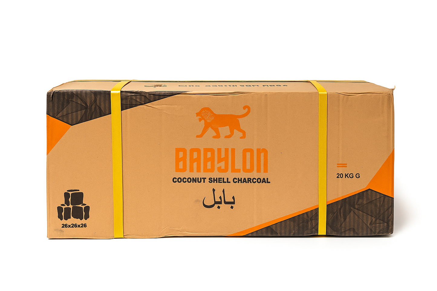 Babylon Shisha Kolen 20KG – 26MM premium kokos natuurkolen grootverpakking