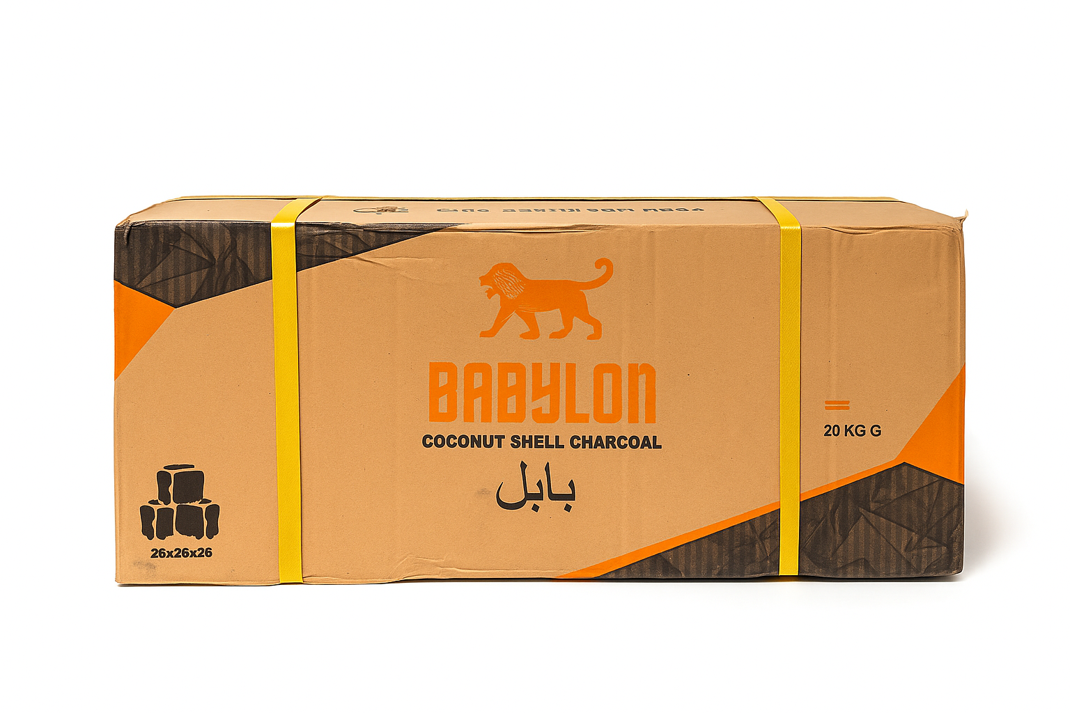 Babylon Shisha Kolen 20KG – 26MM premium kokos natuurkolen grootverpakking