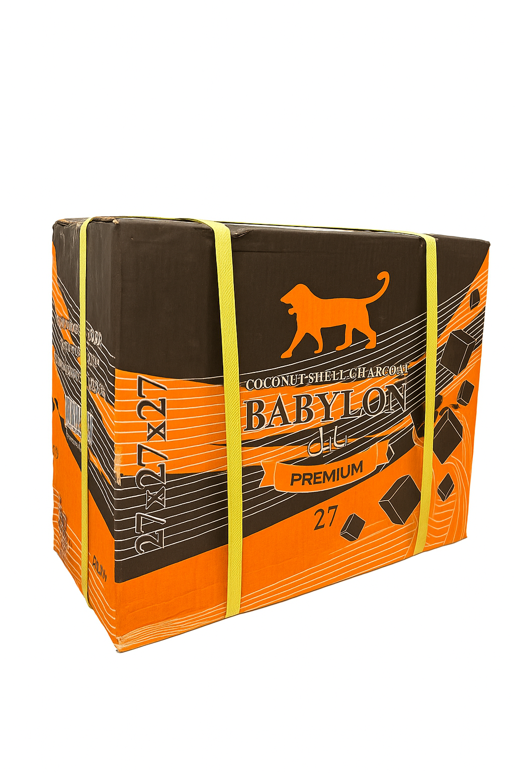 Babylon Shisha Kolen 27MM – 20KG doos met premium kokos natuurkolen voor waterpijp