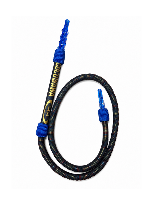 CocoWawa shisha slang blauw niet-wasbare waterpijp slang van 150 cm met mondstuk
