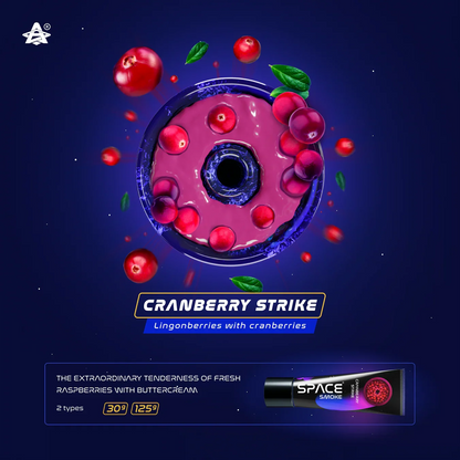 Space Smoke Cranberry Strike 125Gr - Shisha Smaak