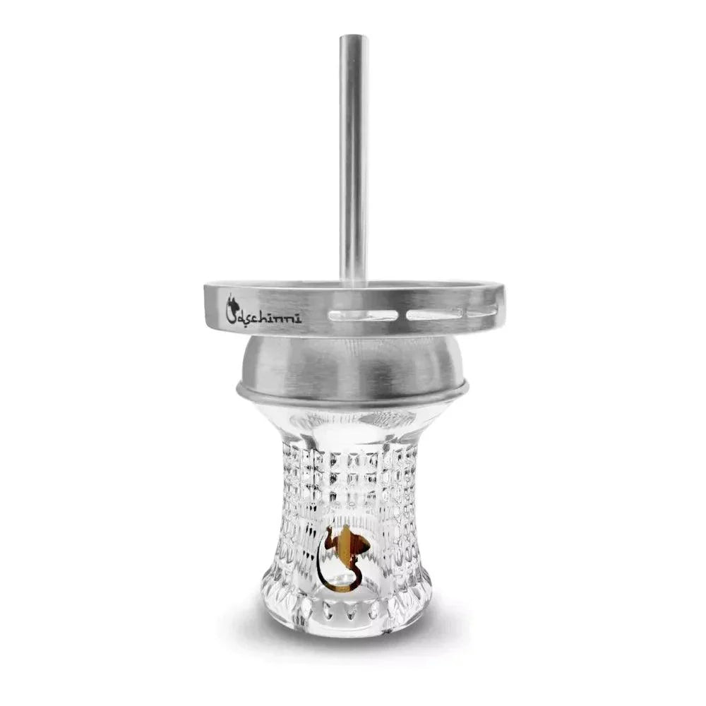 Complete Dschinni Nero glaskop shisha set met kaminaufsatz en Seflex