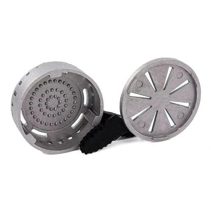 Dschinni The Crown Silver HMD – premium heat management device van aluminium voor shisha en waterpijp, veilig en eenvoudig in gebruik.