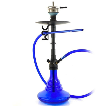 Dum D100 Fat Smoke blauw – luxe waterpijp met carbon afwerking en hot screen