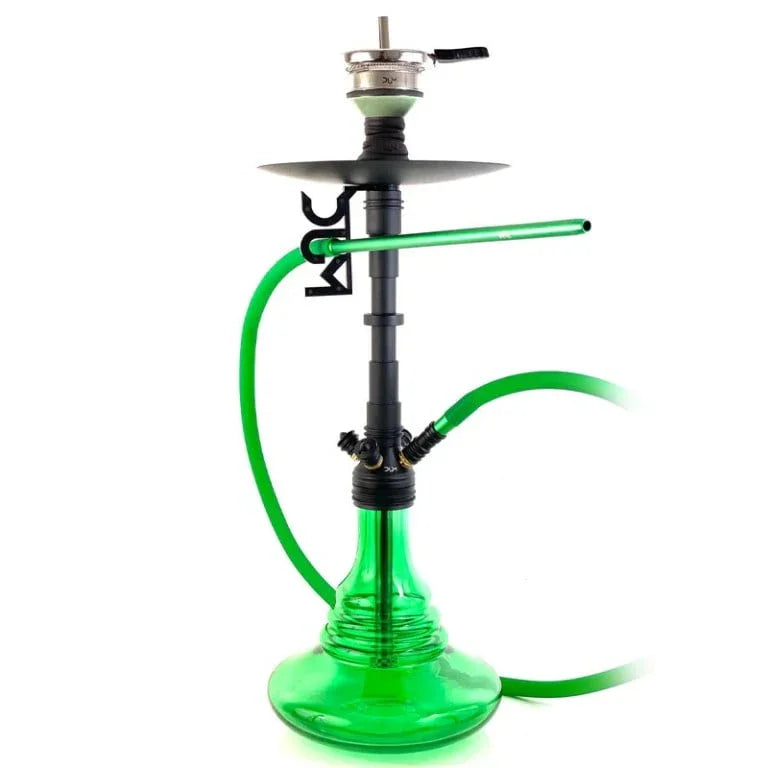 Dum D100 Fat Smoke groene waterpijp – moderne shisha met diffuser en glasvaas